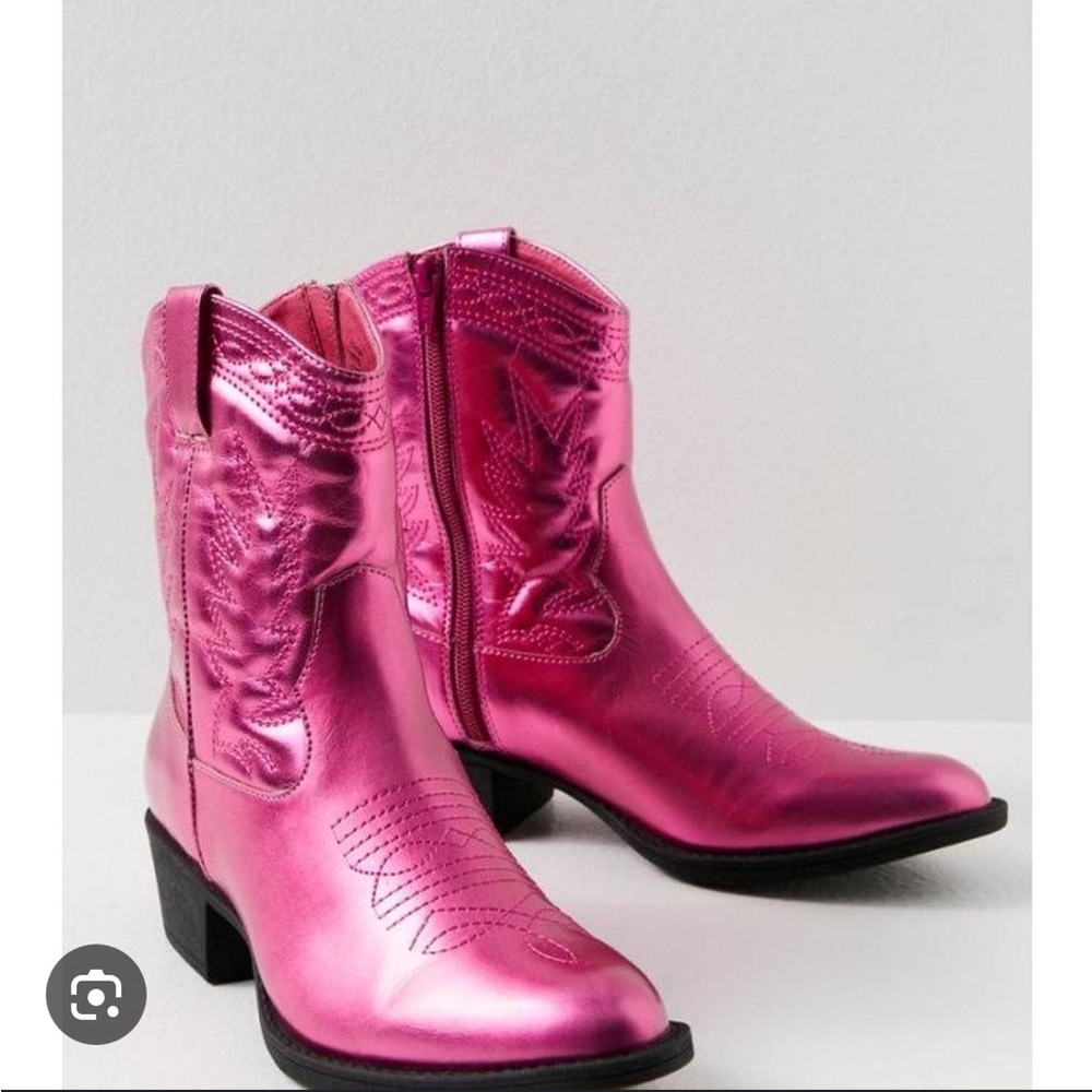 Free People Pink Ankle Boots